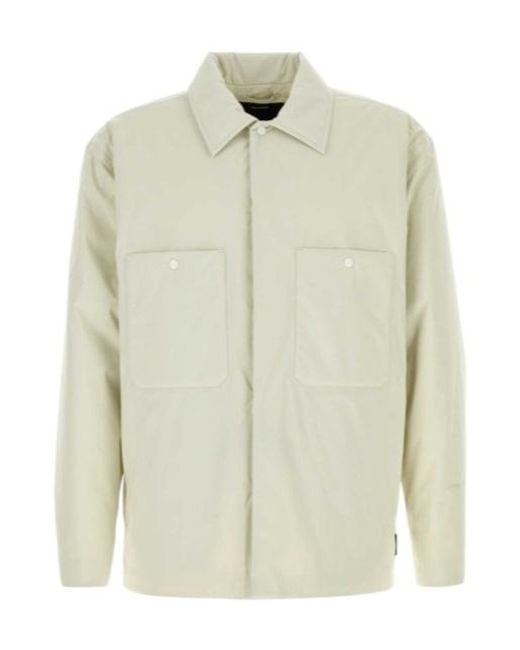 Herno White Laminar Padded Nylon Jacket for men