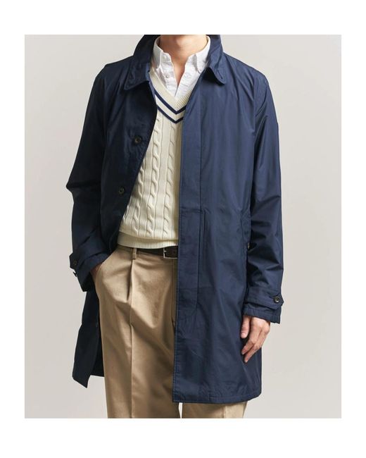 Polo Ralph Lauren Blue Long-Sleeved Trench Coat for men