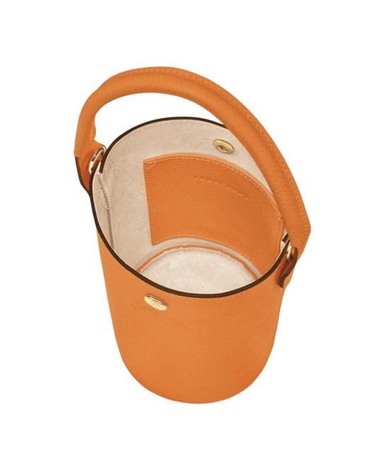 Longchamp Orange Épure Xs Bucket Bag