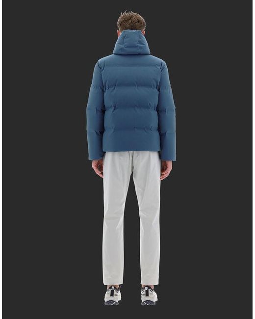 Herno Blue Zip-Up Goose Down Jacket for men