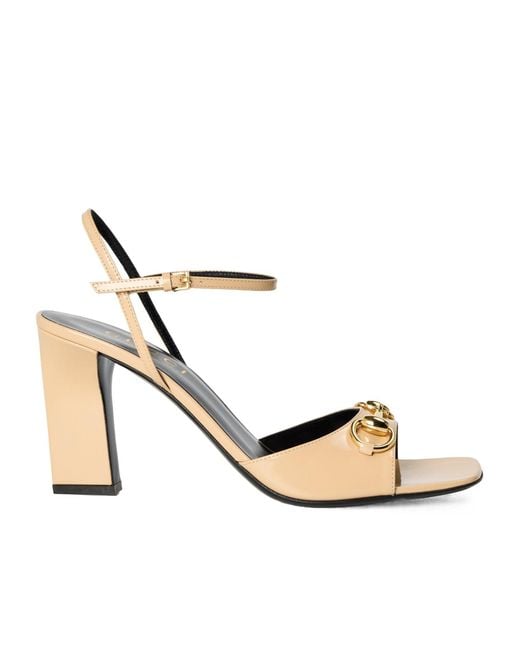 Gucci Metallic Simple High-Heeled Sandals