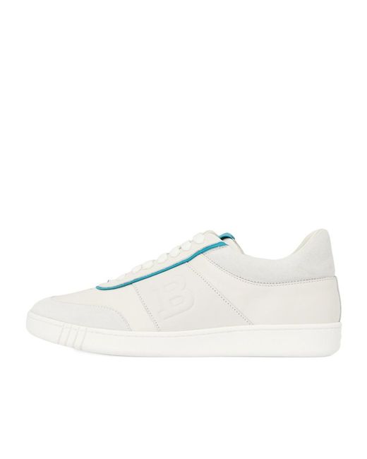 Bally White Lace-Up Sneakers for men