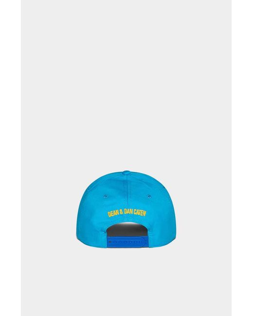 DSquared² Blue Logo-Embroidered Curved Peak Baseball Cap for men