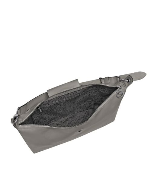 Longchamp Gray Flap Detail Shoulder Bag