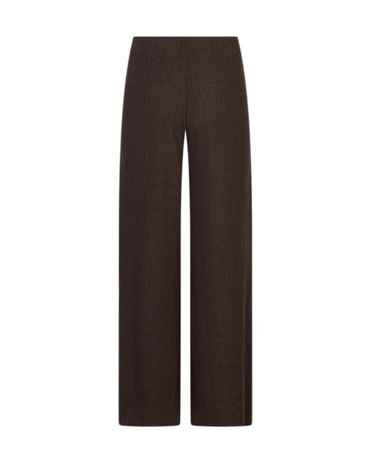 Agnona Brown Straight-Leg Casual Pants