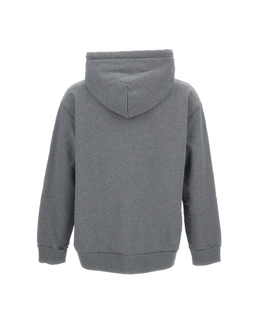 MM6 by Maison Margiela Gray Logo Patch Hoodie for men