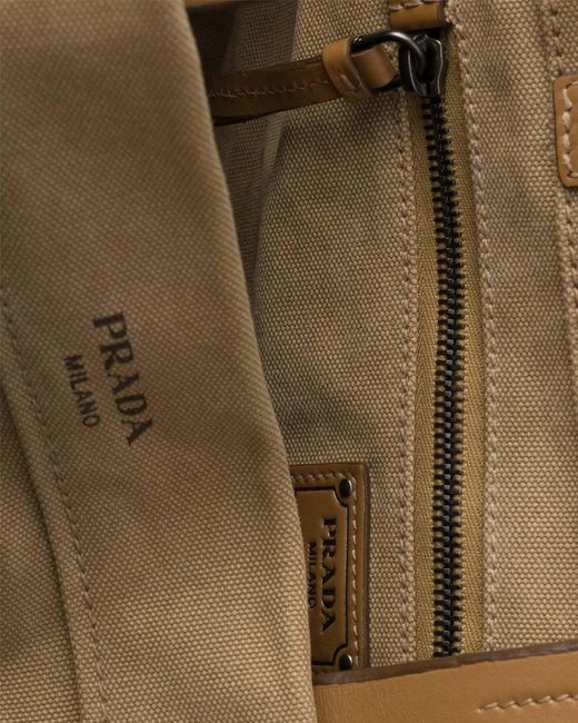 Prada Natural Buckled Pocket Tote Bag for men