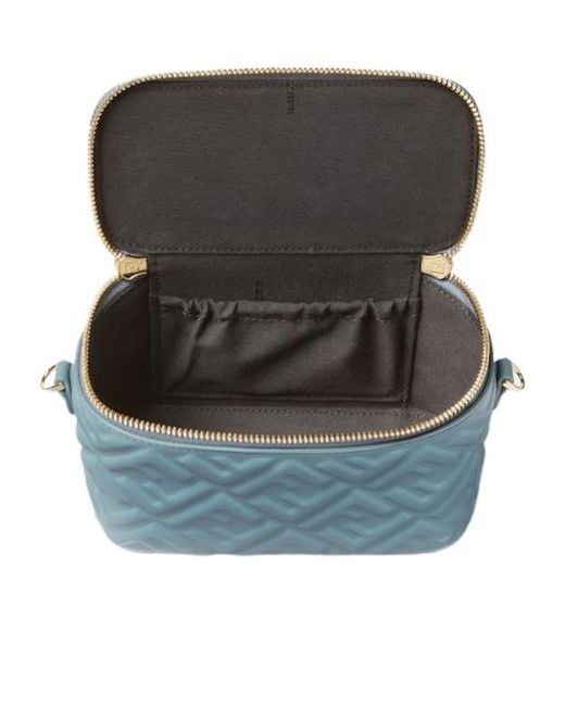 Fendi Blue Vanity Ff-Motif Mini Crossbody Bag
