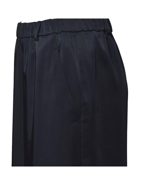 Aspesi Blue Long Satin Skirt