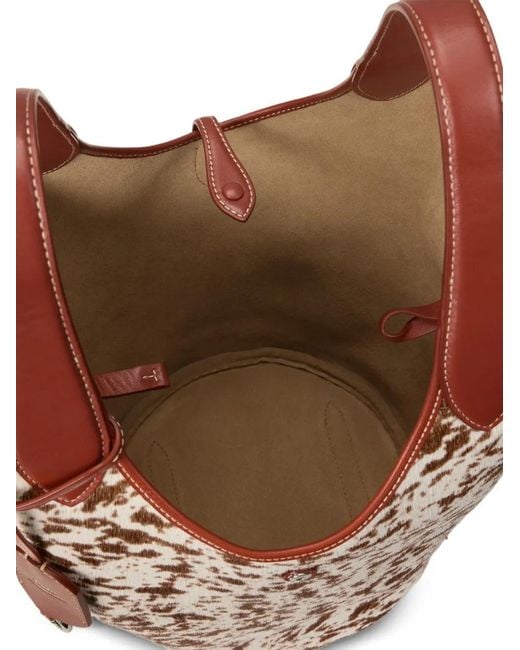 Polo Ralph Lauren Metallic Logo-Detail Leather Tote Bag