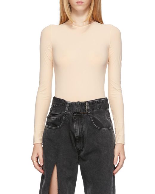 Maison Margiela Black Four-Stitch Long-Sleeved Bodysuit