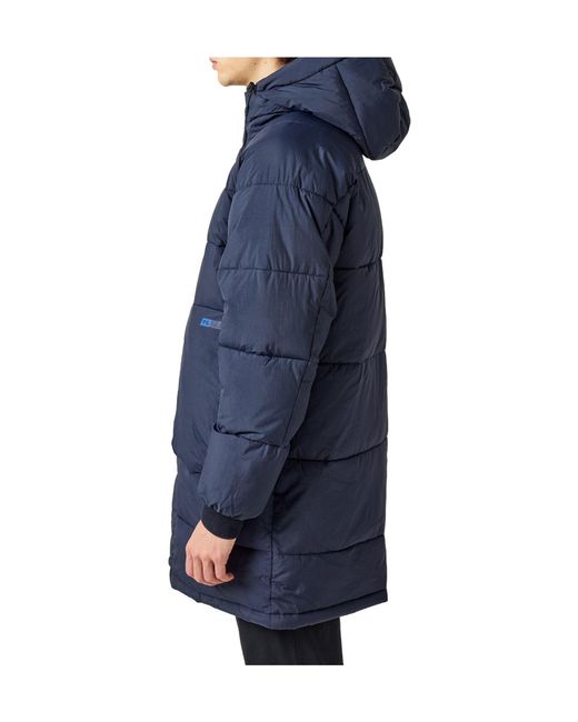 Paul Smith Blue Lightweight Midlength Down Jacket for men