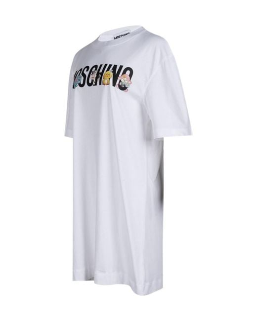 Moschino White Short-Sleeved T-Shirt Dress