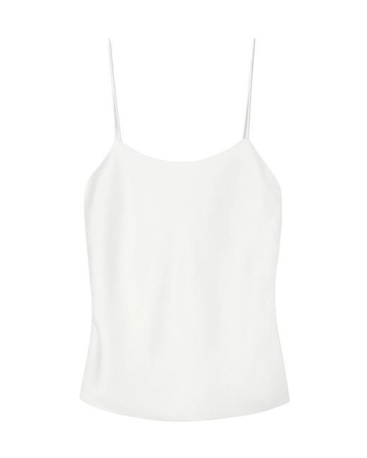 The Row White Biggins Silk Satin Sling