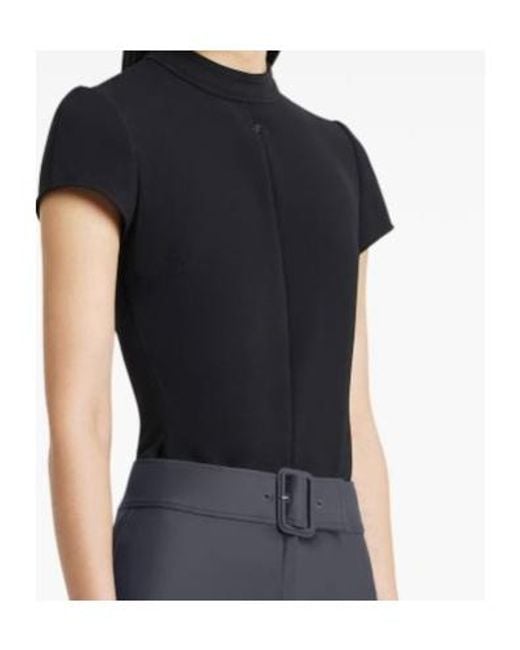 Courreges Black Courrèges Heritage Logo-Embroidered Top