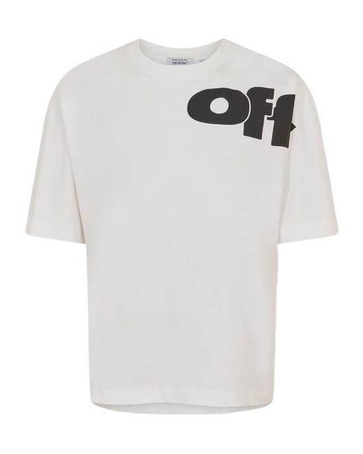 Off-White c/o Virgil Abloh White Logo Crew Neck T-Shirt for men