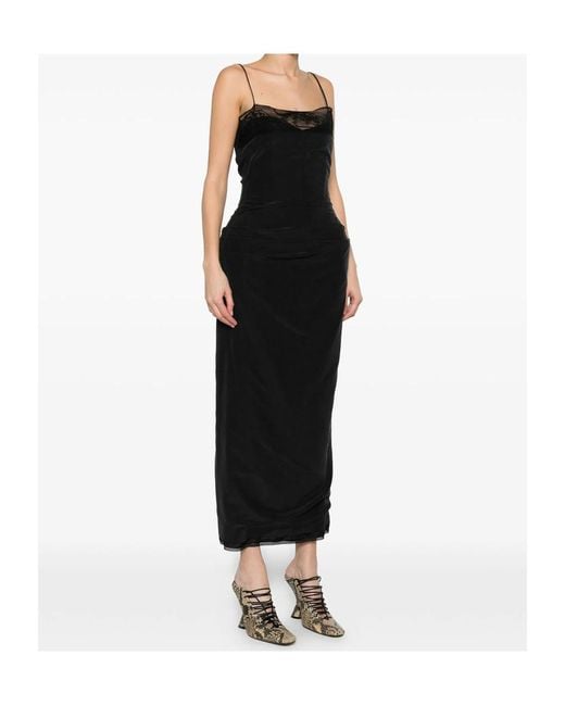 Magda Butrym Black Ruffled Mini Dress