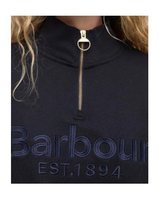 Barbour Blue Long-Sleeved Half-Zip Sweatshirt