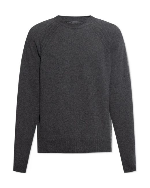 Versace Gray Greca Crewneck Jumper for men