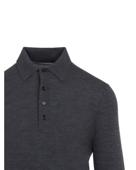 Tom Ford Blue Wool Polo for men