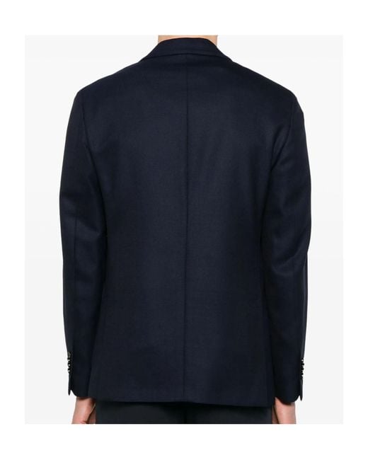 Lardini Blue Patch-Pocket Blazer for men