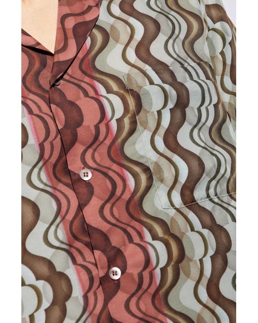 Dries Van Noten Multicolor Pattern-Printed Short-Sleeved Shirt for men