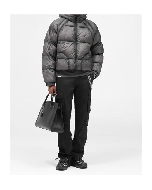Represent Gray Hooded Down Jacket for men