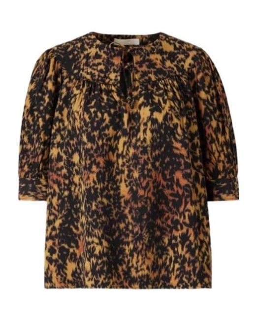 Ulla Johnson Brown Animal-Print Top