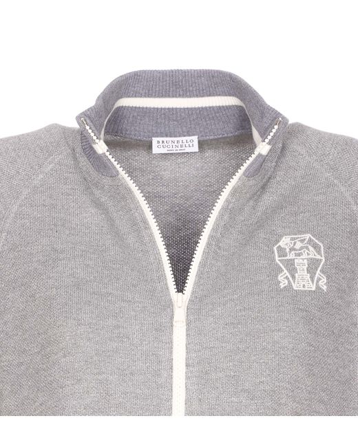 Brunello Cucinelli Gray Sweaters