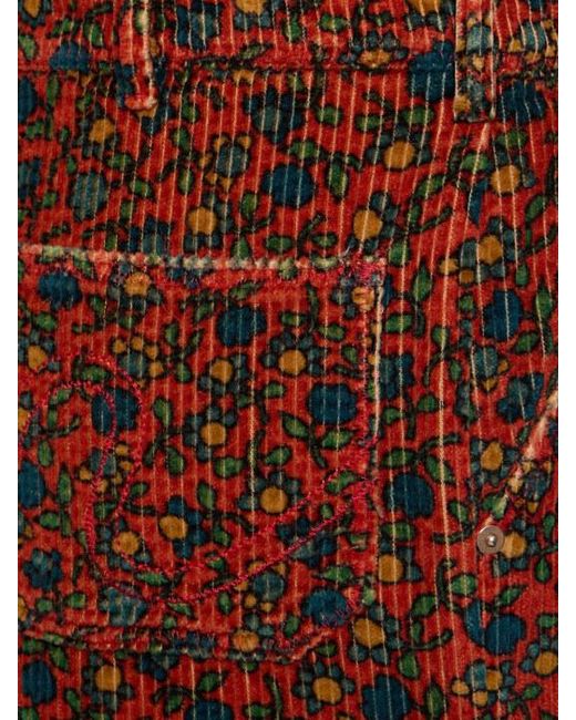 ERL Red Printed Shorts for men