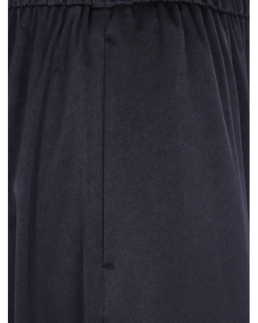 By Malene Birger Black Elasticated Waistband Wide Leg Pants