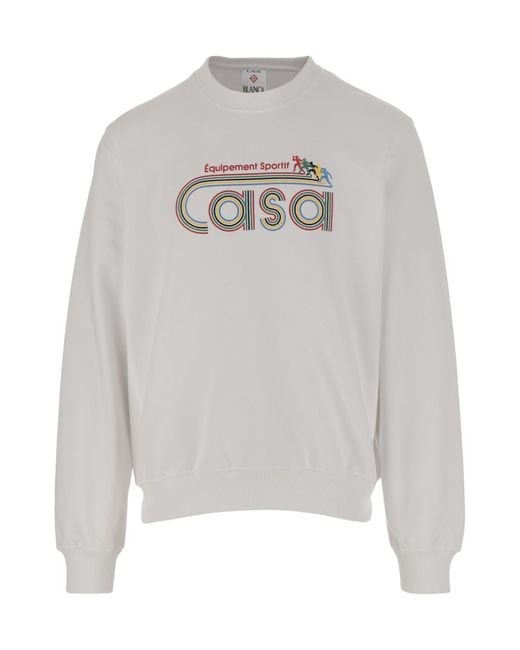 Casablanca Gray Equipement Sportif Embroidered Sweatshirt for men