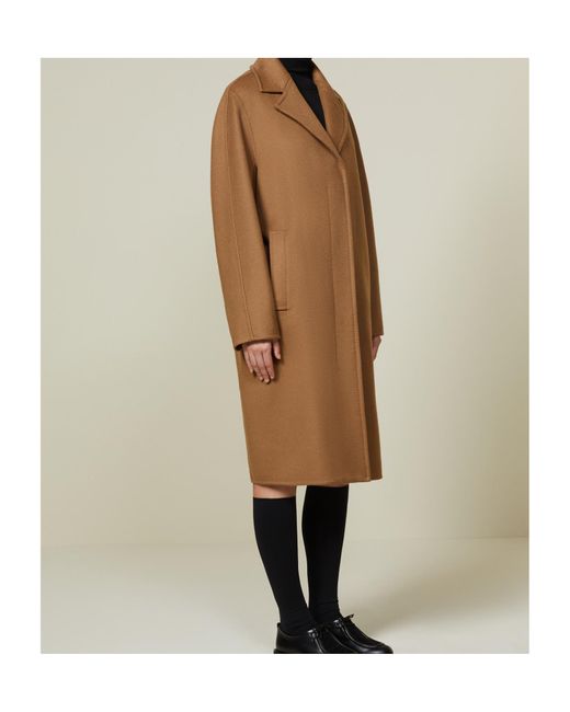 Max Mara Brown Atelier Ardenne Long-Sleeved Coat