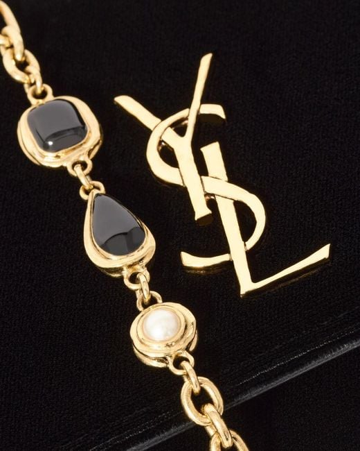 Saint Laurent Black Kate Clutch