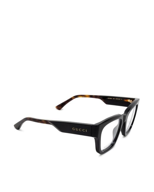 Gucci White Eyewear Square Frame Glasses for men