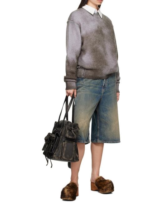 Acne Gray Sprayed Knit Jumper