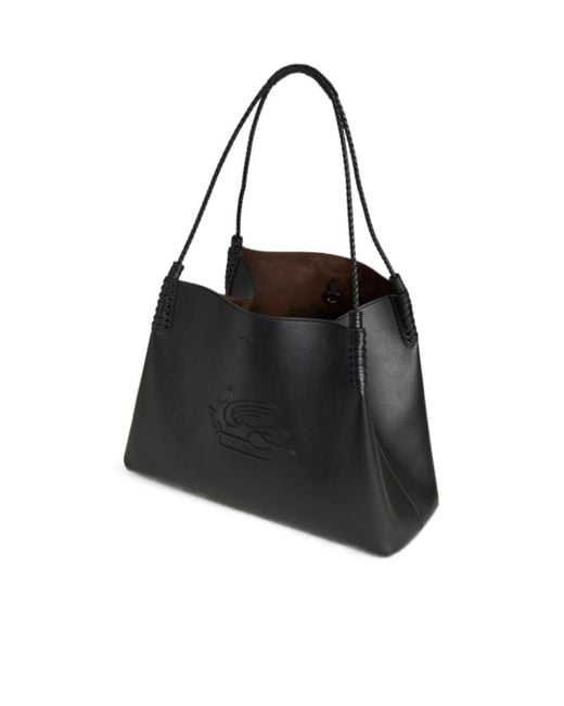 Etro Black Medium Libra Tote Bag