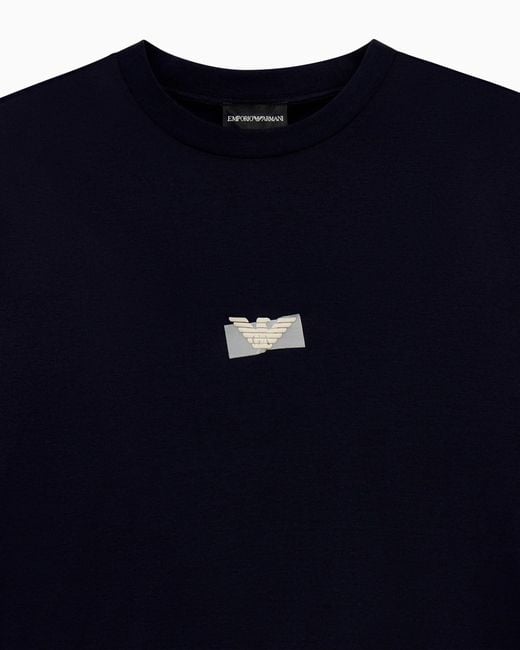 Emporio Armani Blue Jersey T-Shirt for men