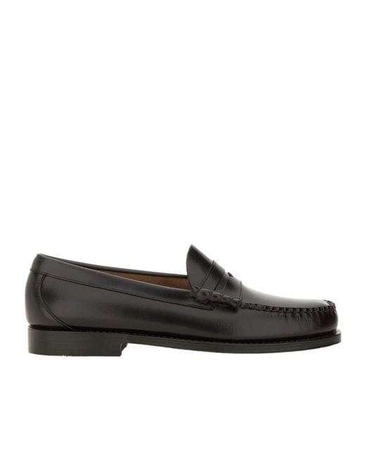 G.H.BASS Black Weejuns Larson Leather Penny Loafers for men