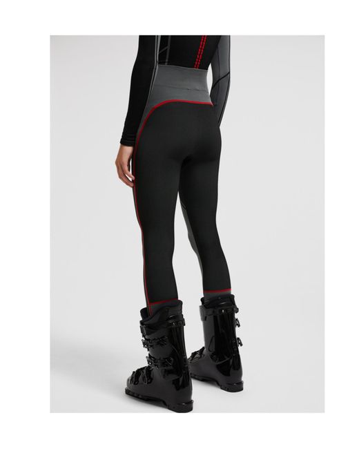 Moncler Black Grenoble Stretch-Knit Ski Pants
