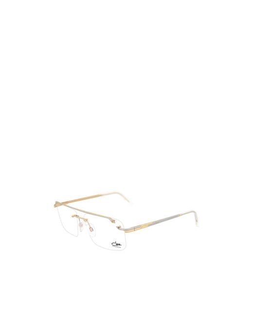Cazal White Frameless Titanium Glasses for men