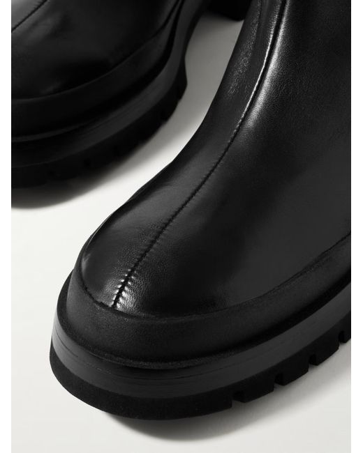 Khaite Black Fallon Side Zip Boots