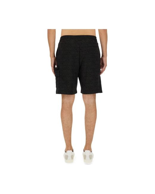 Moschino Black Elastic Waist Shorts for men