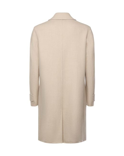 Eleventy Natural Reversible Wool Coat for men