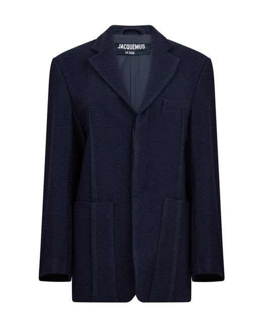 Jacquemus Blue Long-Sleeved Suit Jacket
