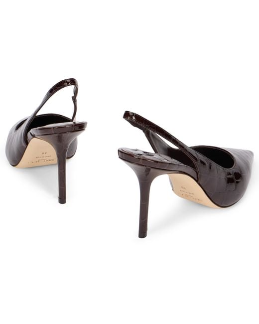 Jimmy Choo Brown Embossed Slingback Pumps