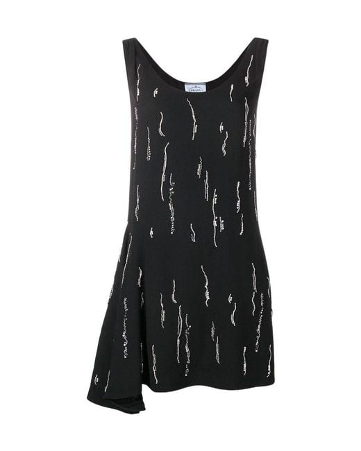 Prada Black Sabl Satin Dress