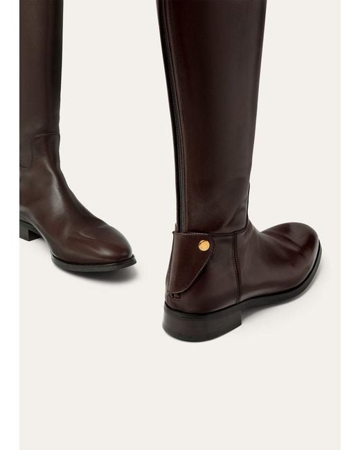 Loro Piana Brown Horseriding High Boot for men