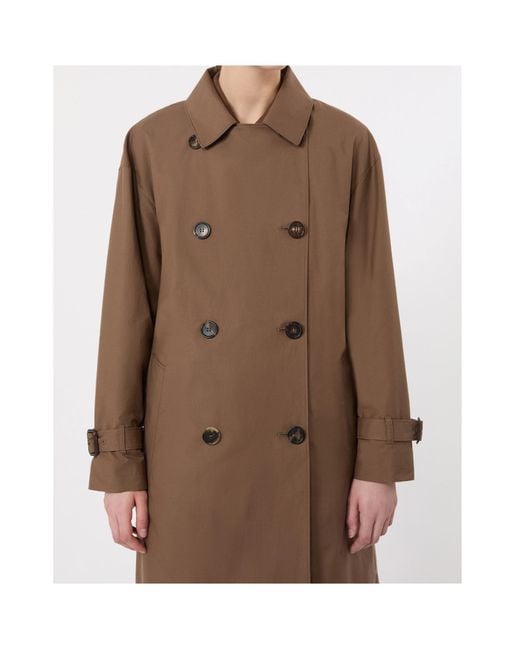 Max Mara Brown Collared Long-Sleeved Coat