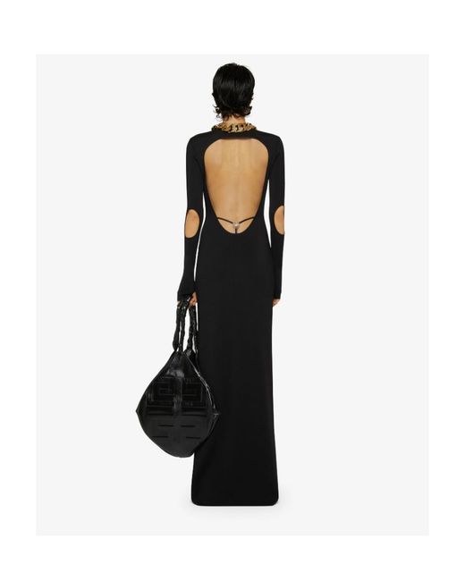 Givenchy Black Cut-Out Long-Sleeve Maxi Dress